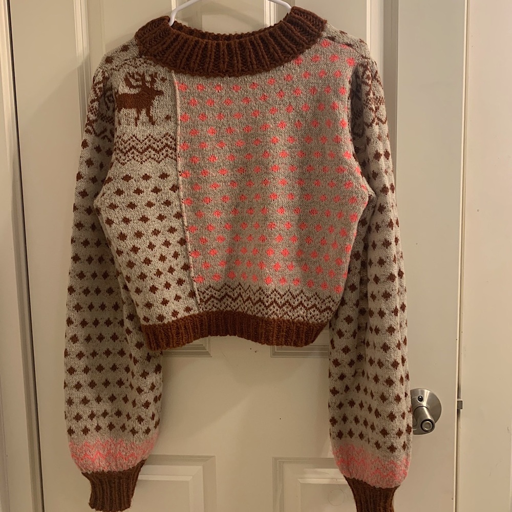 NWOT Free People Snow Globe Sweater - Picture 3 of 4